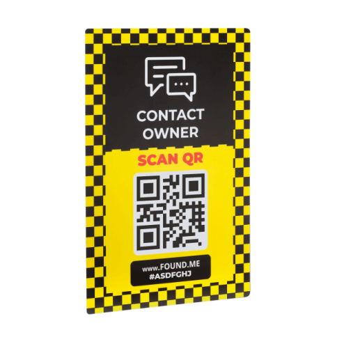 Reversible vehicle QR tag